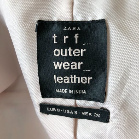 Pink Leather Moto Jacket with Embroidery - Picture 5 of 6